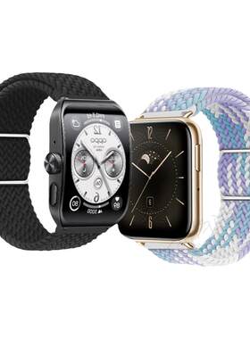 适用OPPO watch3手表4Pro表带X3/X2mini磁吸扣watch S编织X3/2滑扣watch3pro智能3代2运动男腕表带春夏女