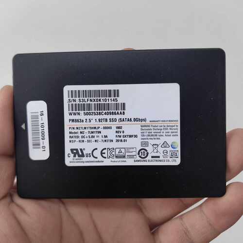 【请询价】 PM863a 1.92T SATA 2.5寸 SSD固