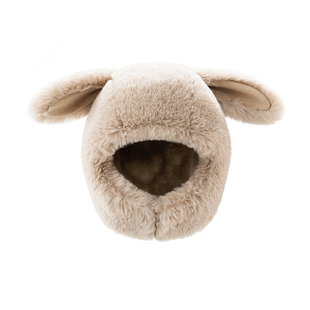 丹麦MINI A TURE童装25冬新宝宝小童毛绒保暖帽子加绒亲肤兔耳帽