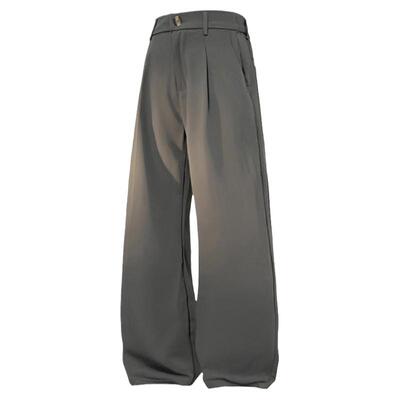 简约西裤宽松百搭男女阔腿长裤