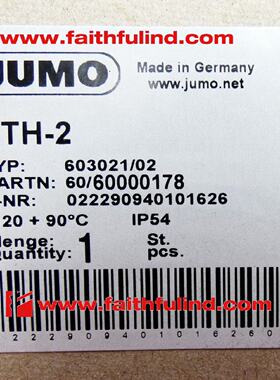 议价Jumo 60000178 久茂全新温度传感器 ATH-2 603021/02 90度