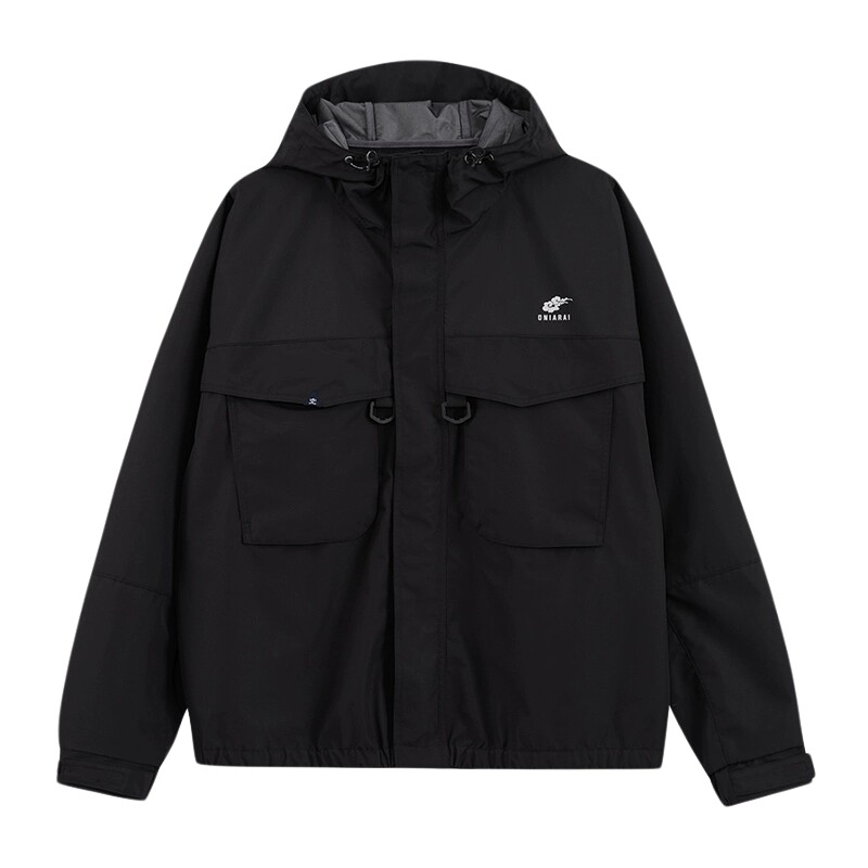ONIARAI/鬼洗24秋冬都市游侠反光条印防泼水男式冲锋衣  B340195