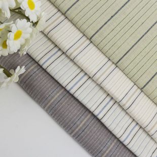 时装 现货优惠 日系小清新连衣裙吊带衫 布料 面料 纯棉色织条纹衬衫