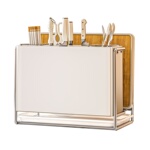 厨房刀架置物架2025新款刀座多功能筷子砧板架一体锅盖刀具收纳架