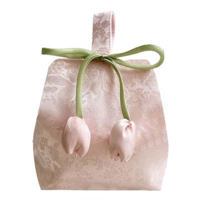 礼品袋油画感可水洗手提绸布包装