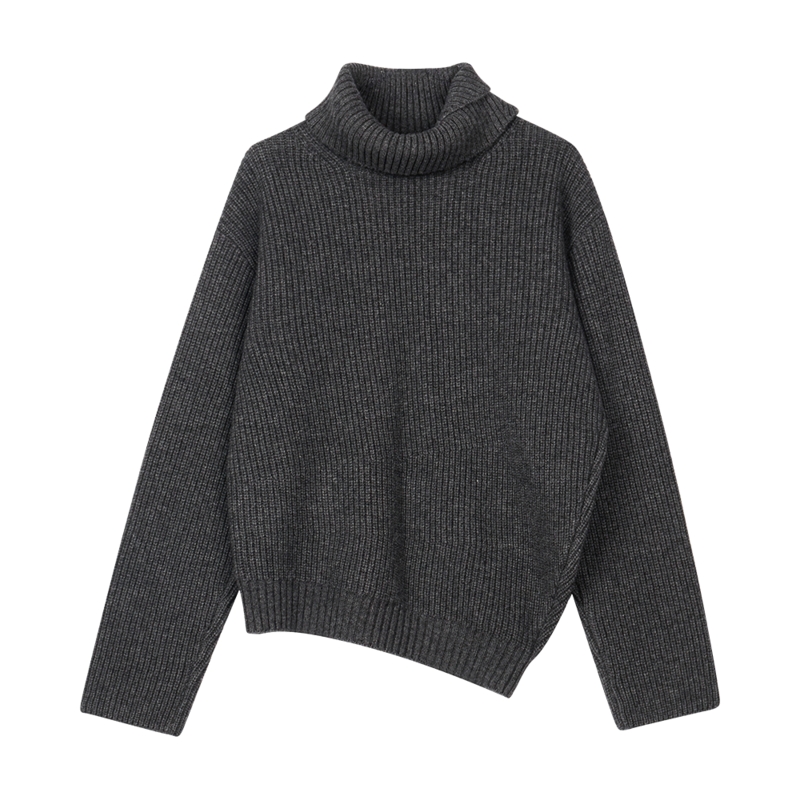 【0压系列】LESS高领套头针织衫女秋冬不规则厚款毛衣女2O0310310 【0压系列】LESS高领套头针织衫女秋冬不规则厚款毛衣女2O0310310