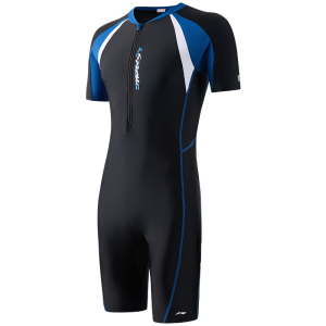 李宁连体游泳衣男青少年专业竞速