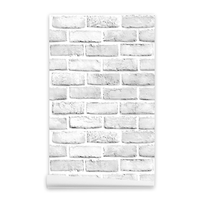 加厚白色砖纹PVC浴室卫生间墙纸