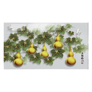 亚克力3d立体装饰画自粘贴定制墙面遮丑遮挡贴画竖版横版国风墙贴