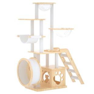 宠贝亚猫爬架实木猫窝猫树一体全实木猫架猫塔太空舱家用大型架子