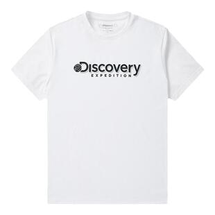 Discovery探索春夏新品户外运动T恤休闲圆领半袖字母内搭短袖男