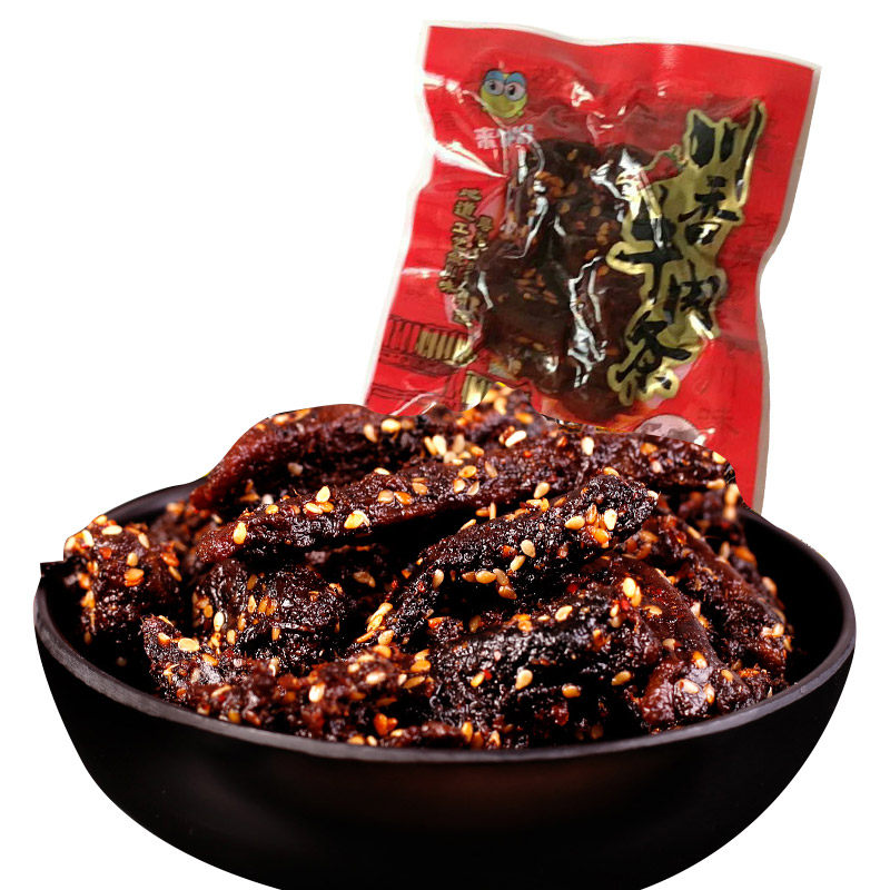 来伊份川香牛肉条500g牛肉干小吃