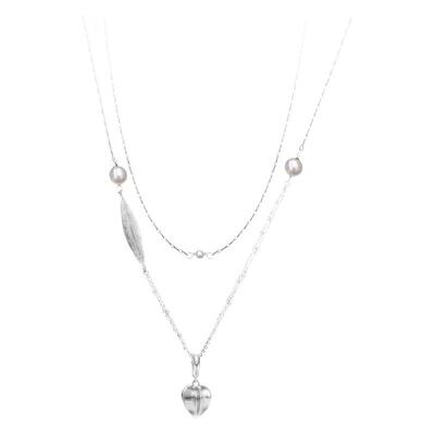 SOFTROOM多层叠戴木果吊坠项链