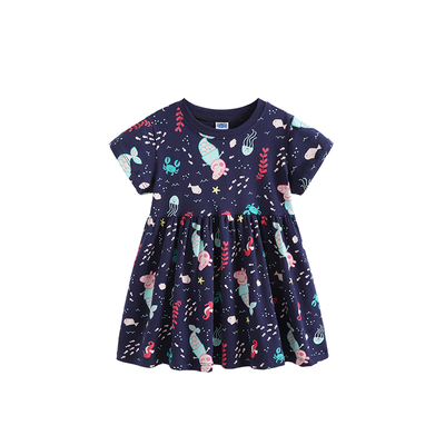 小猪佩奇女童连衣裙宝宝夏装儿童短袖公主连身裙洋气卡通碎花裙子