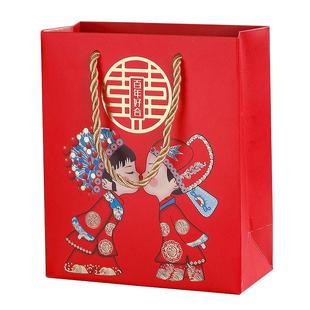 结婚喜糖盒喜糖袋子新款婚礼伴手礼盒礼品袋空盒回礼包装盒手提袋