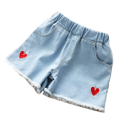 儿童大童薄款绣花红桃心