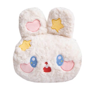 默默爱 毛绒兔子电热水袋充电式防爆可爱暖宝宝暖手宝神器暖水袋