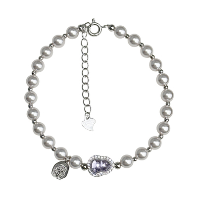 方糖家天然紫水晶葫芦珍珠手链