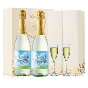 【自营】意大利莫斯卡托起泡酒甜白葡萄酒甜型微醺气泡酒赠香槟杯