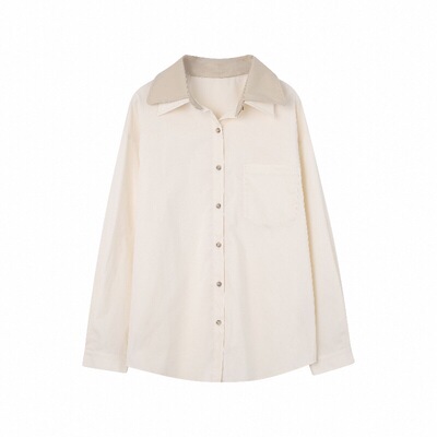 THESOONG/双层领长袖衬衫