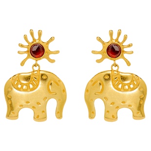 【新年送礼】原创正品Neverfar象阳而生石榴石耳环女款高级感送礼