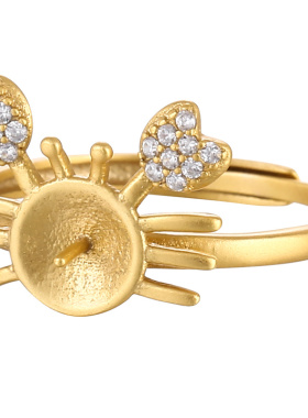 日韩diyj戒指空托珠子戒托