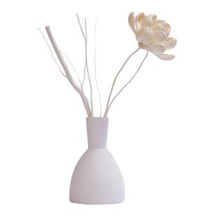 百味香薰玻璃 白陶瓷空瓶 香薰精油散香弯藤粗藤 大朵藤条睡莲花