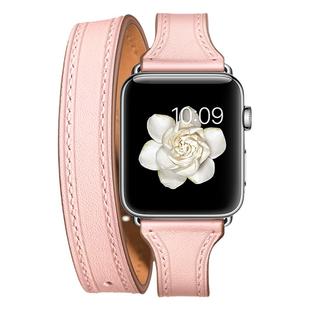 索柯适用iwatch3/4/6/7/8/9代苹果手表双圈表带apple watch10皮表带series10表带applewatch series9 ultra2