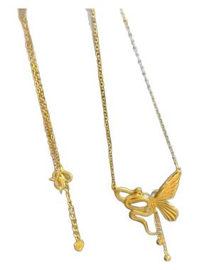 新中式蛇蝶相灵蛇与蝴蝶项链