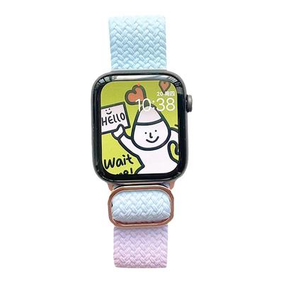 幻彩渐变弹力尼龙适用iwatch表带