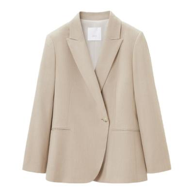 秋冬羊毛西服OVV长袖休闲