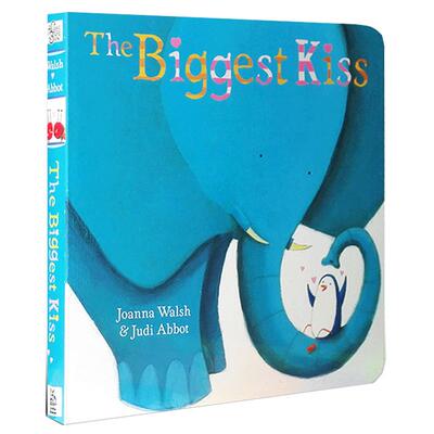 送音频英文原版绘本The biggest kiss温馨亲情友情情商培养名家撕不烂纸板书英语启蒙低幼早教故事书父母亲节可搭counting kisses