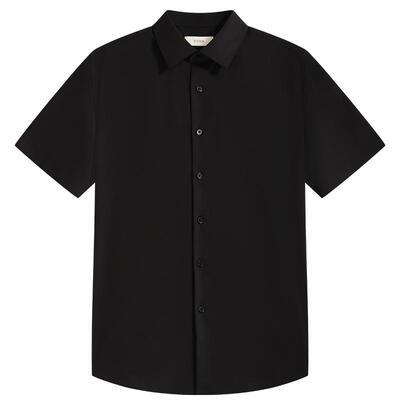 【易打理】ZIOZIA通勤男装25夏舒适亲肤商务修身短袖衬衫TWBE2123