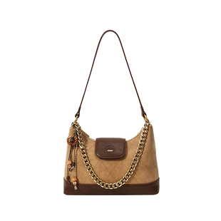 南风Chio2nd 魅雾棕语托特包包女款秋冬菱格通勤包百搭单肩斜挎包