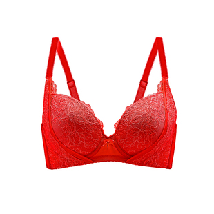 【小美同款 救星杯】华歌尔Wacoal文胸蕾丝聚拢侧收副乳内衣女