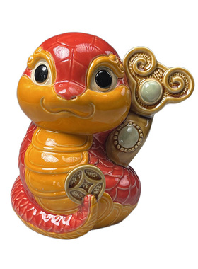 美陶陶瓷小摆件新中式桌面手工