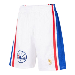 mitchell&nessNBA官方76人队96-97年复古裤网眼宽松运动SW球裤