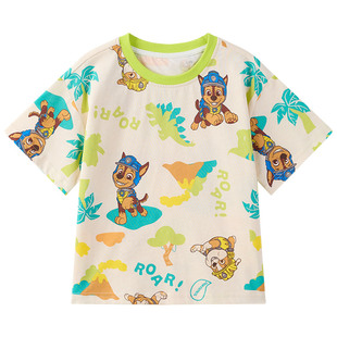 汪汪队男童短袖t恤夏装2026新款儿童纯棉上衣夏季宝宝男孩打底衫