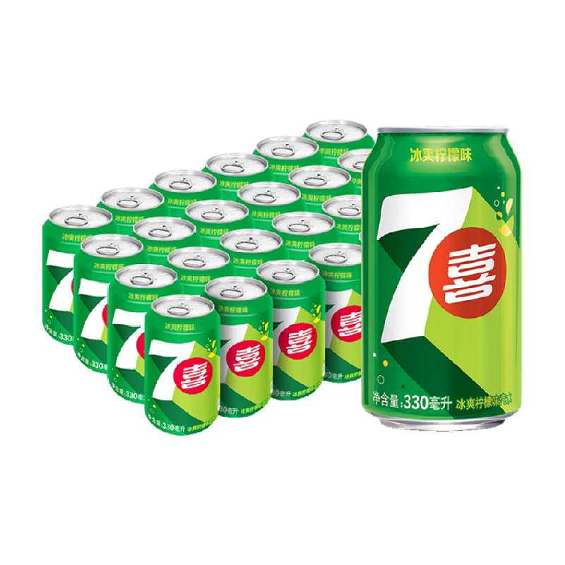百事可乐7喜柠檬汽水劲爽