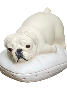 陶瓷小众巴哥摆件家居客厅卡通创意手工桌面可爱治愈陶艺装饰礼品