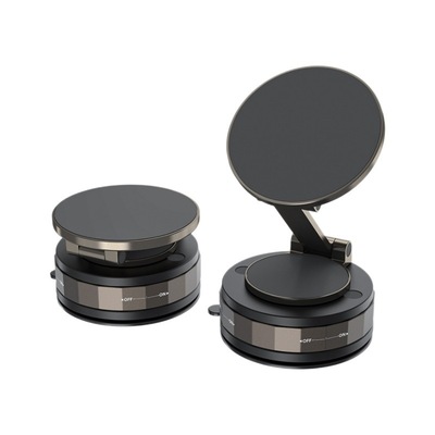 车载手机支架真空吸附2025新款汽车用屏幕吸盘手机磁吸导航支撑架360度旋转折叠中控台出风口多功能支架座