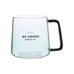 500ml大号咖啡杯美式绿色带把女简约马克杯玻璃水杯家用果汁牛奶