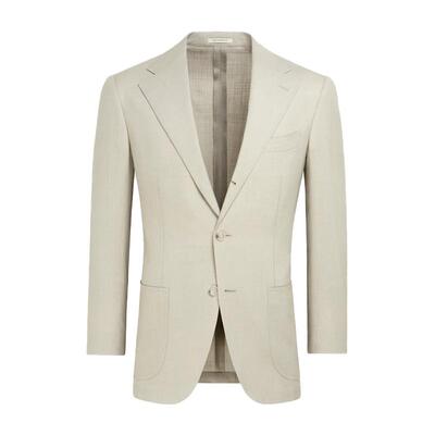 Suitsupply浅棕色羊毛混纺西服