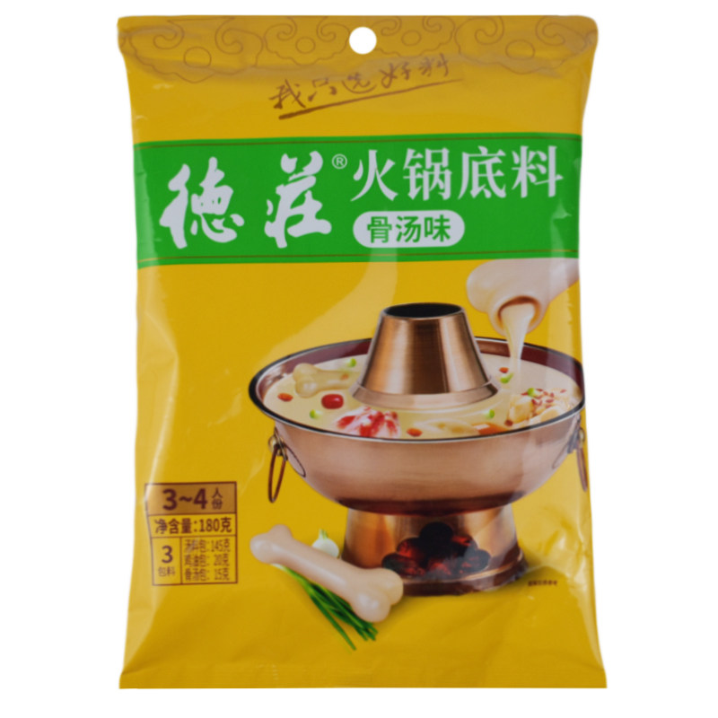 重庆德庄菌汤火锅底料180g不辣