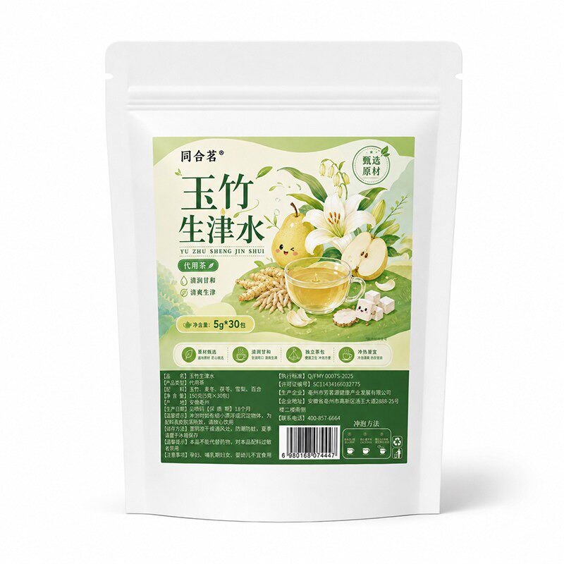 玉竹生津水生润饮麦冬百合茯苓雪梨补充津液阴火旺虚润燥养生茶包