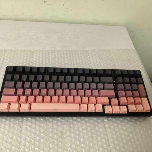 【议价-可维修】HP惠普 GK600FS机械键盘 黑莓粉渐变键帽 不通电