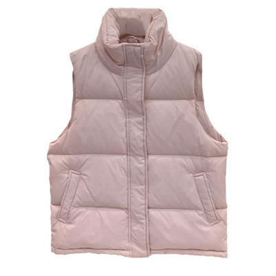 韩版短款立领加厚羽绒马甲白鸭绒