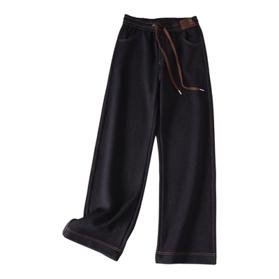 580克~加绒显瘦窄版仿牛仔休闲裤