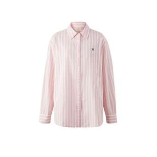 【法国亚麻】Eland衣恋氧气感衬衫条纹撞色长袖2025夏季新款淡人