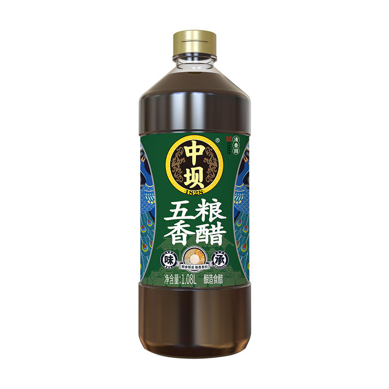 【随手买一件】中坝古法五粮香醋1.08L传统工艺纯粮食酿造炒菜醋